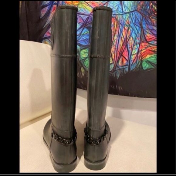 GUESS COUGAR RAINBOOT IN BLACK 11 - Picture 3 of 6